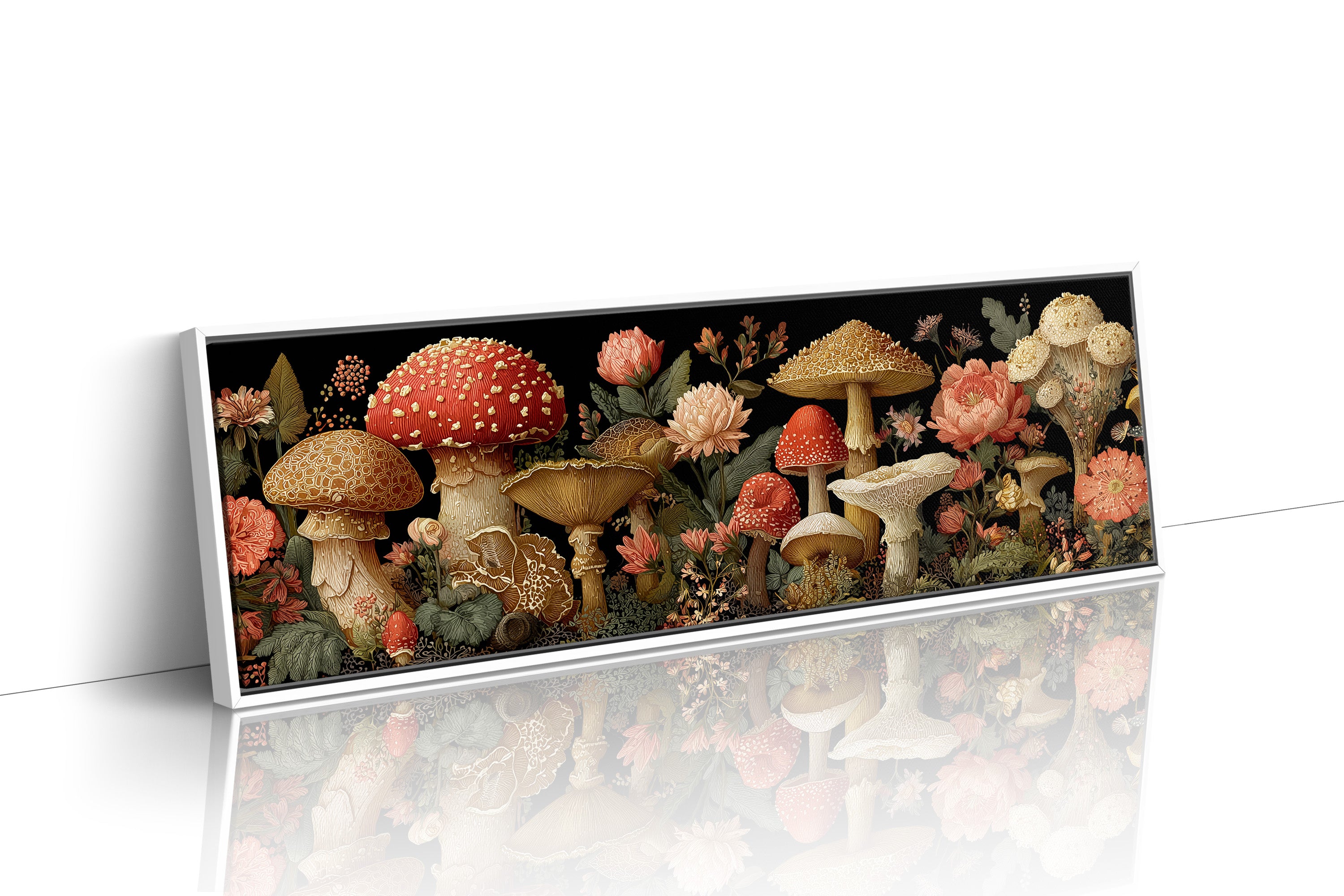 Midnight Garden Of Wild Mushrooms