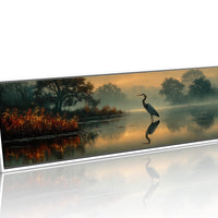 Heron Standing In Golden Marsh
