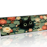 Midnight Cat Among Lotus Blossoms