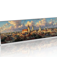 Golden Light Over Historic City Skyline