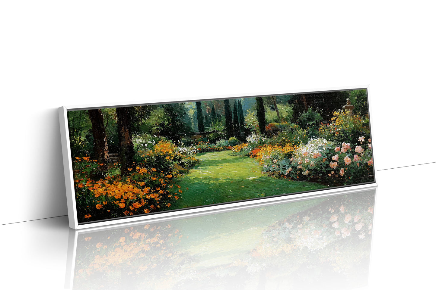 Sunlit Garden Path in Bloom