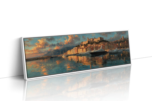 Golden Harbor at Mediterranean Sunset