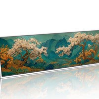 Cherry Blossoms Over Tranquil Mountain Lake