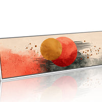 Modern Abstract Red and Gold Circles