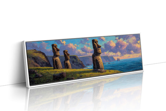 Easter Island Moai Coastal Sunset