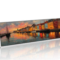 Colorful Harbor Sunset Cityscape