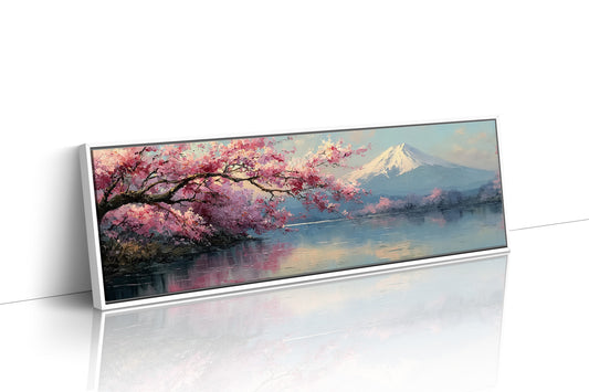 Cherry Blossoms and Mount Fuji Lake