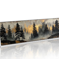Golden Mist Through Pines