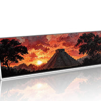 Sunset Over the Ancient Pyramid