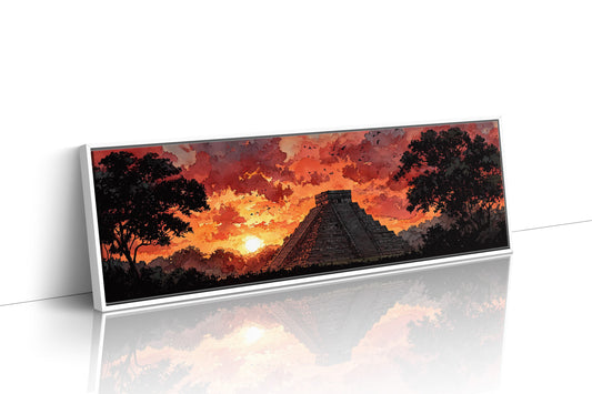 Sunset Over the Ancient Pyramid