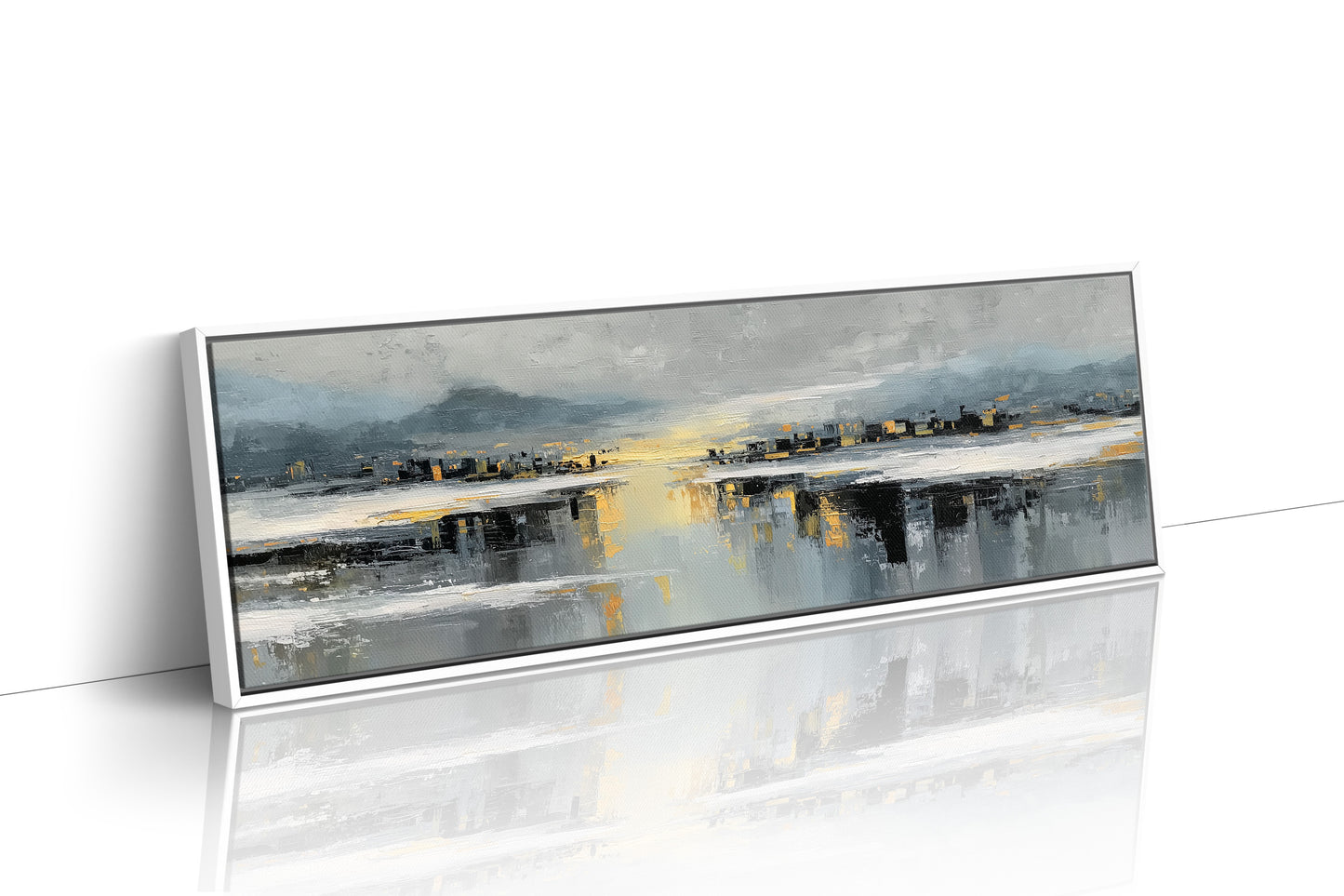 Golden Reflection Over Quiet City