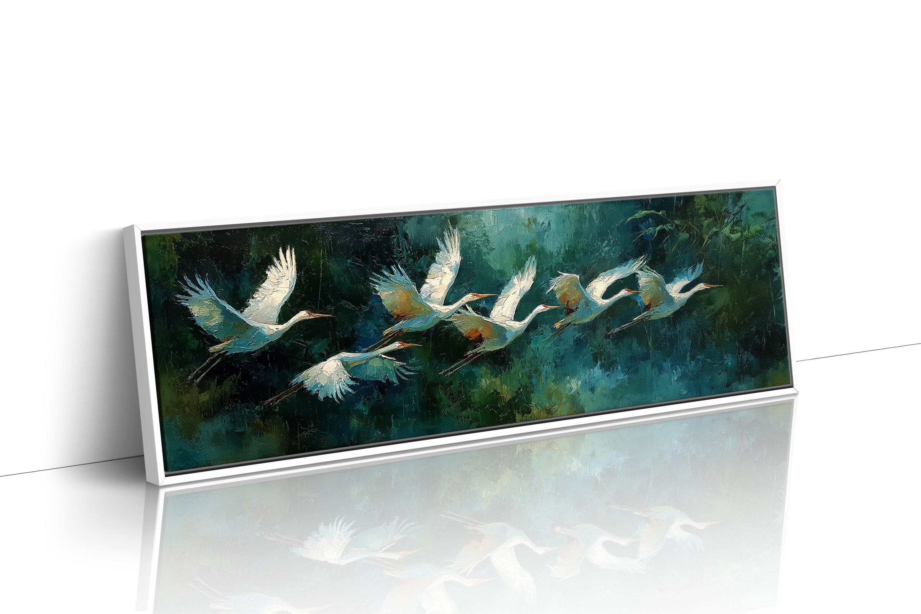 White Herons in Silent Flight