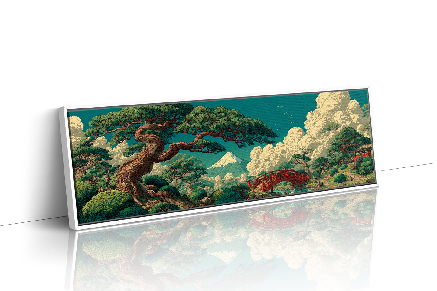 Mount Fuji Garden Bridge Landscape