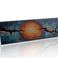 Blue and Copper Tree Ring Abstract