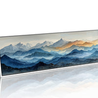 Misty Blue Mountain Range Landscape