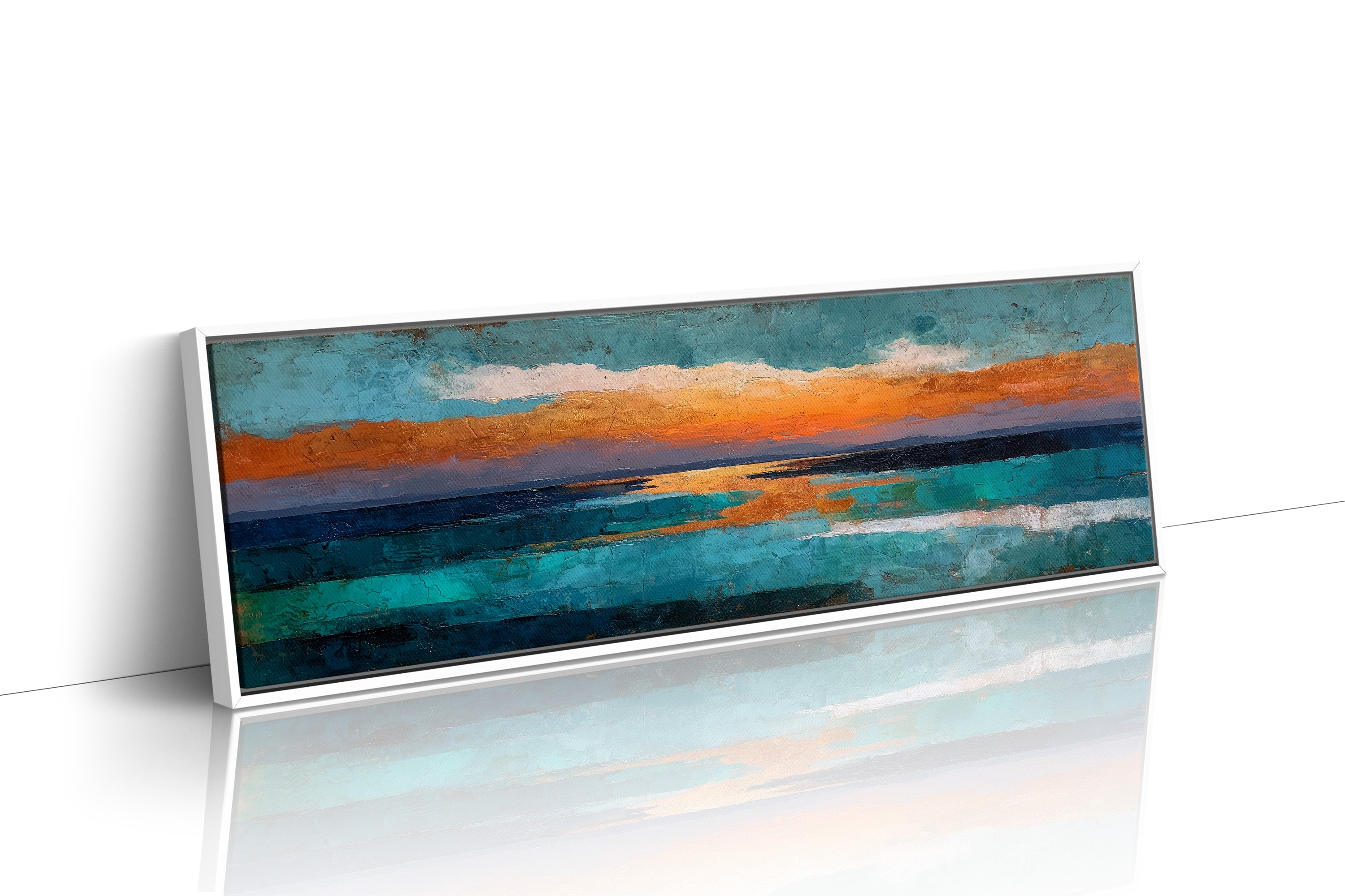 Abstract Ocean Sunset Horizon