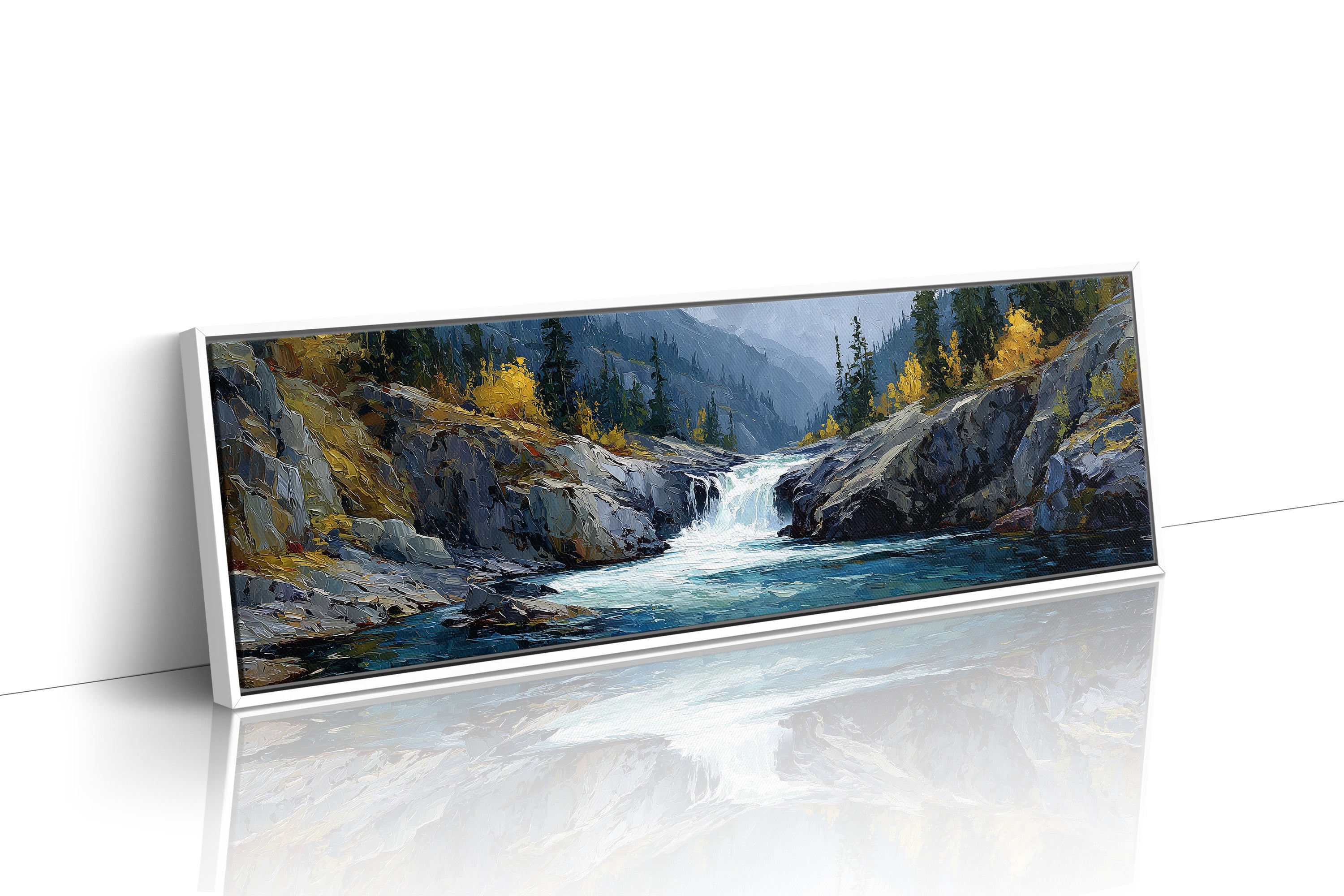 Mountain Waterfall Forest Landscape