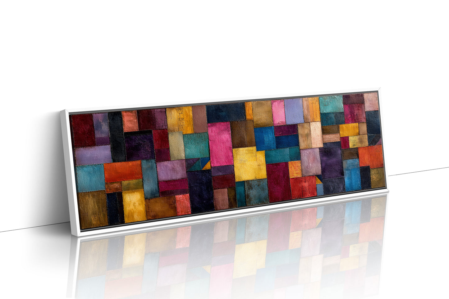 Color Block Abstract Geometric Wall Art