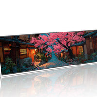 Lantern Street Beneath Cherry Blossoms