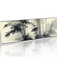 Misty Bamboo Grove Ink Landscape