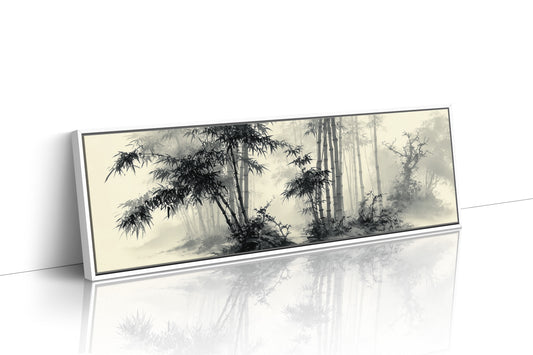 Misty Bamboo Grove Ink Landscape