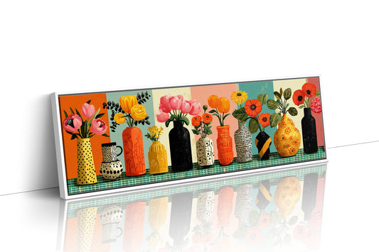 Vases of Sunlit Garden Color