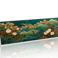 Golden Blooms Above Emerald Waves