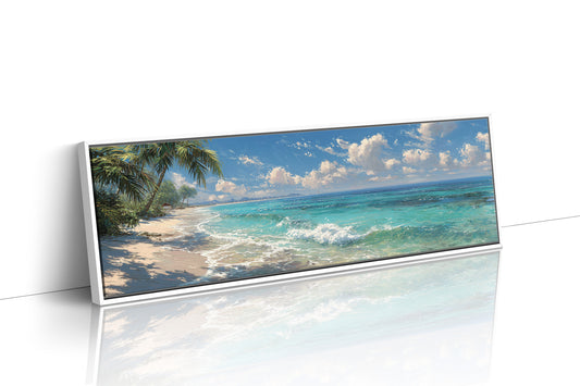 Waves Along a Sunlit Shore