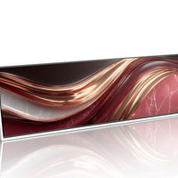 Flowing Copper Waves in Crimson Stone
