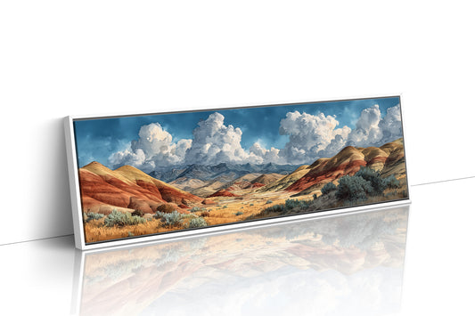 Painted Desert Beneath Towering Clouds