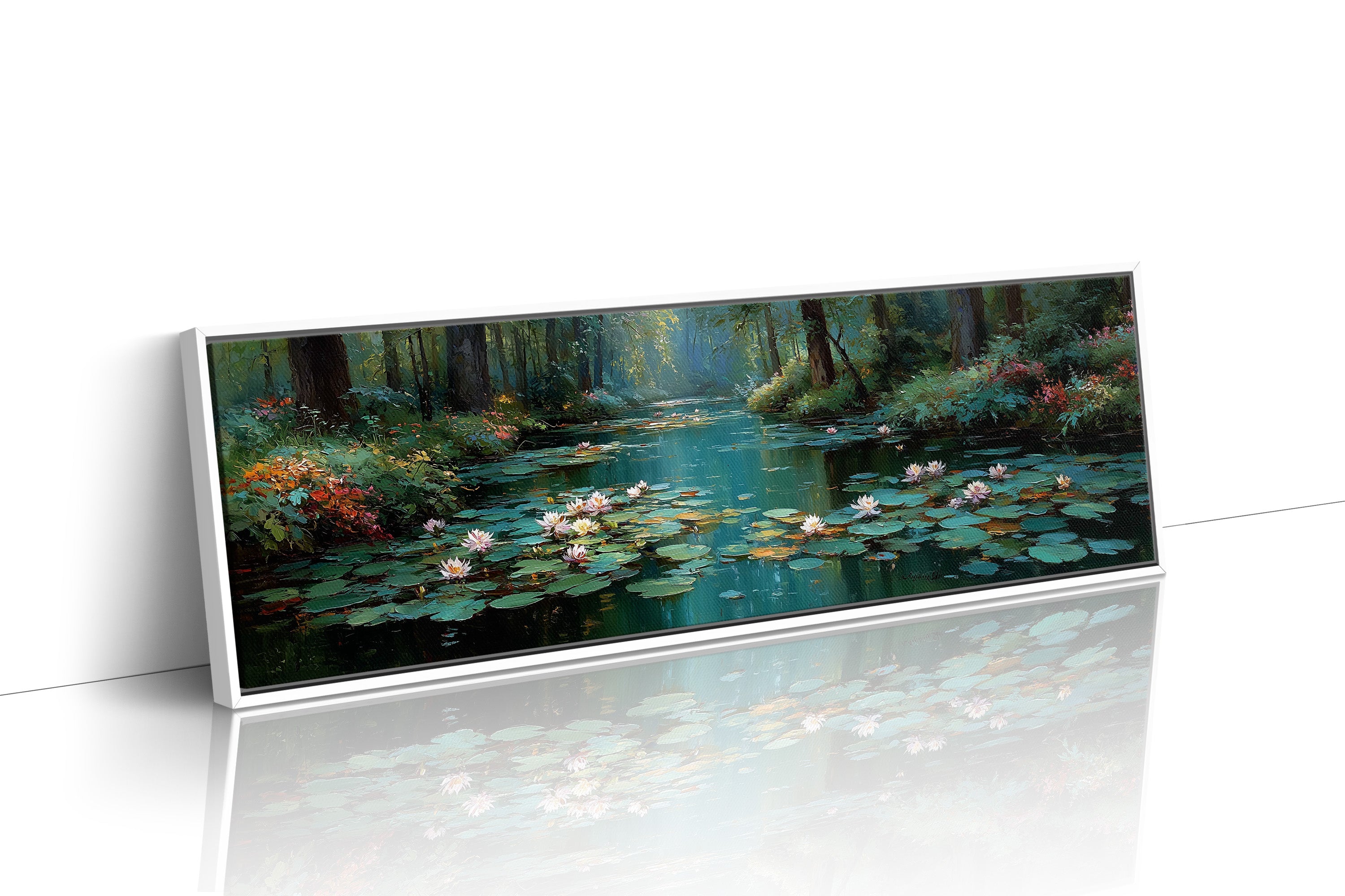 Water Lilies In Forest Stillness