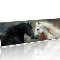 Black And White Horses In Quiet Harmony
