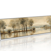Quiet Lakeside Trees In Soft Golden Light