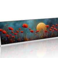 Moonlit Red Poppy Field Dreamscape