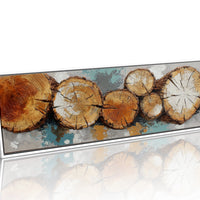 Rustic Wood Log Cross Section Wall Art
