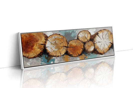 Rustic Wood Log Cross Section Wall Art