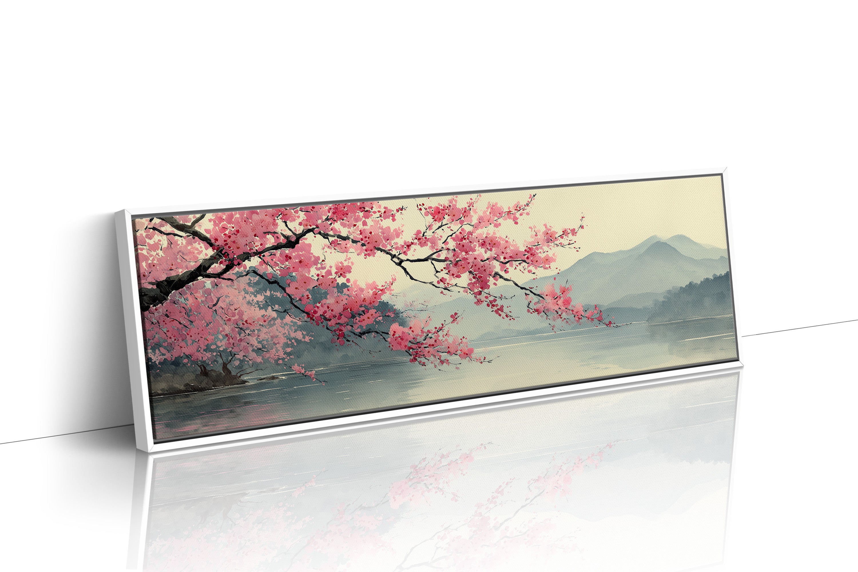 Cherry Blossoms Over Quiet Waters