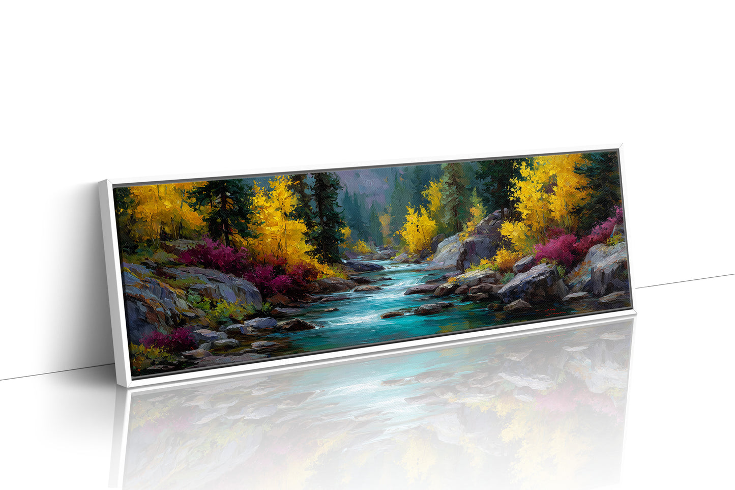 Autumn River Through Golden Pines