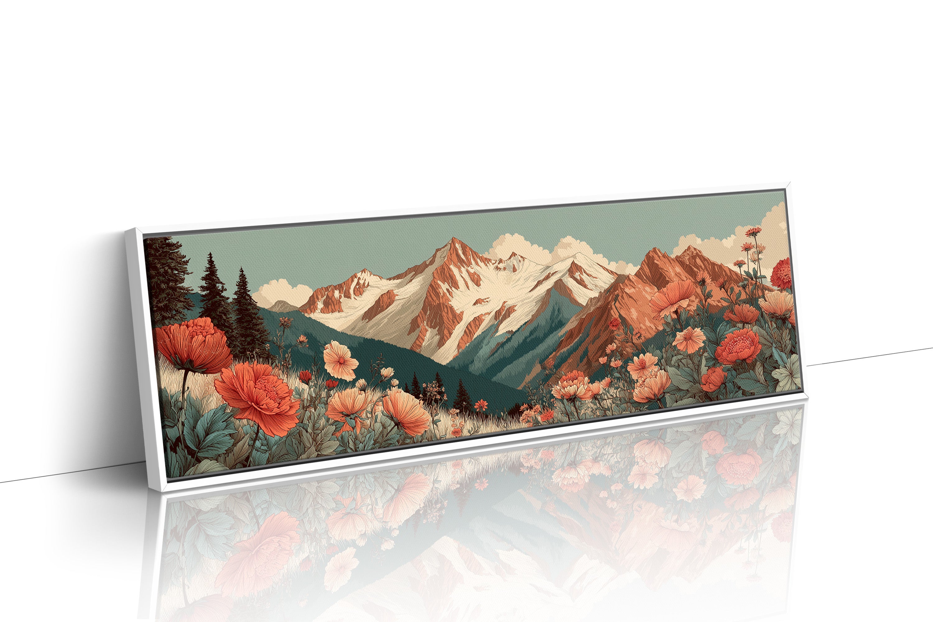 Wildflowers Beneath The Alpine Peaks