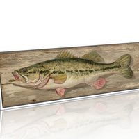 Largemouth Bass Over Rustic Wood