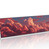 Crimson Clouds At Golden Sunset