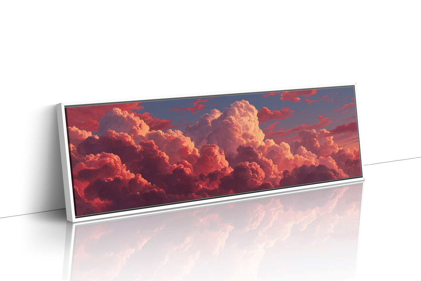 Crimson Clouds At Golden Sunset