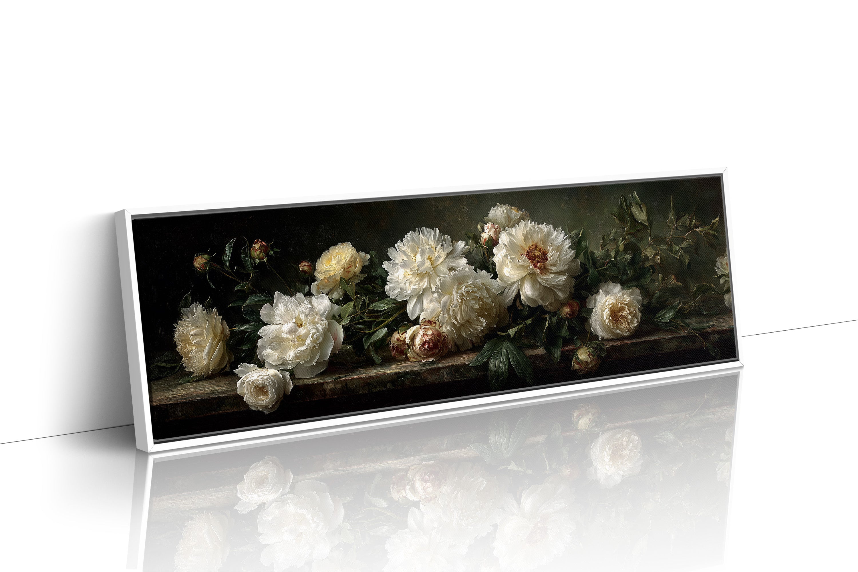 White Peonies In Shadowed Stillness