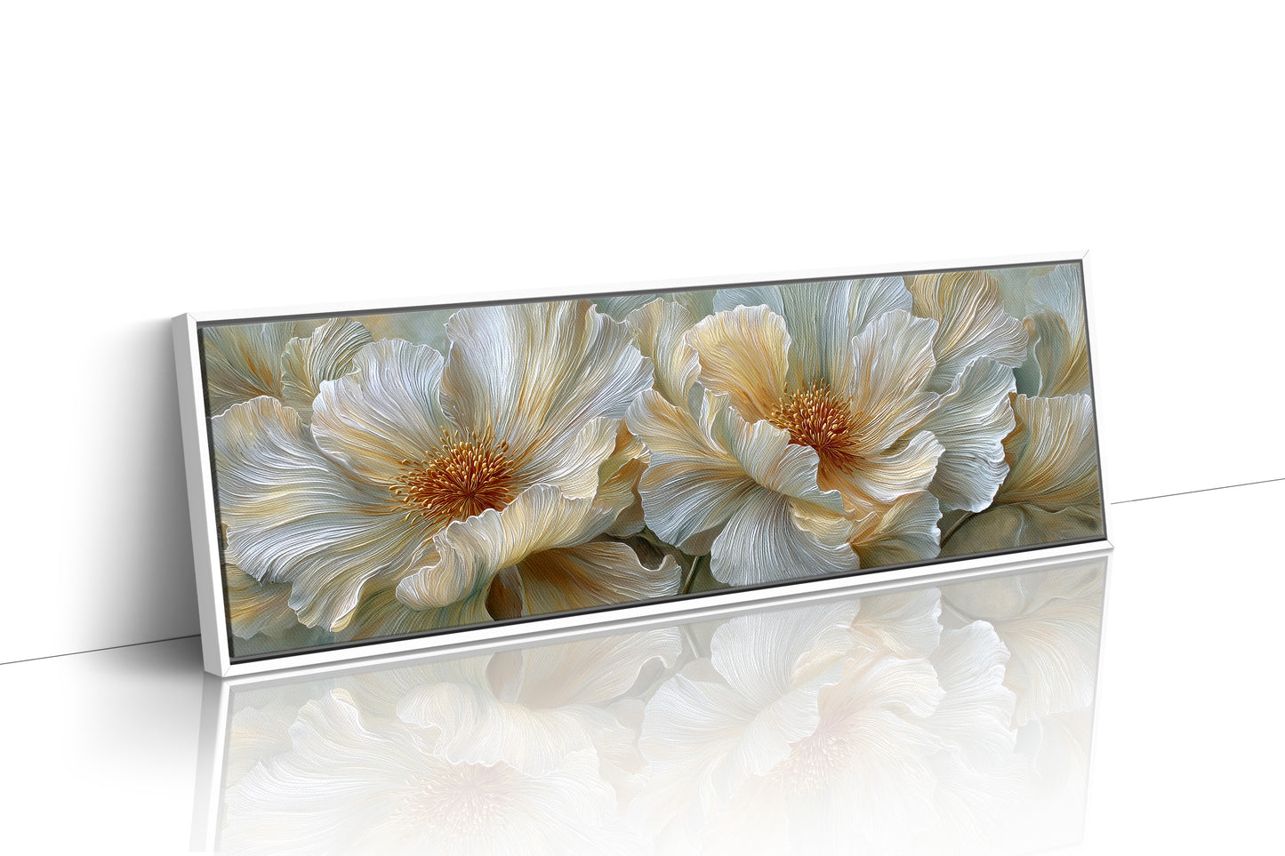 Golden Hearts Of White Blossoms