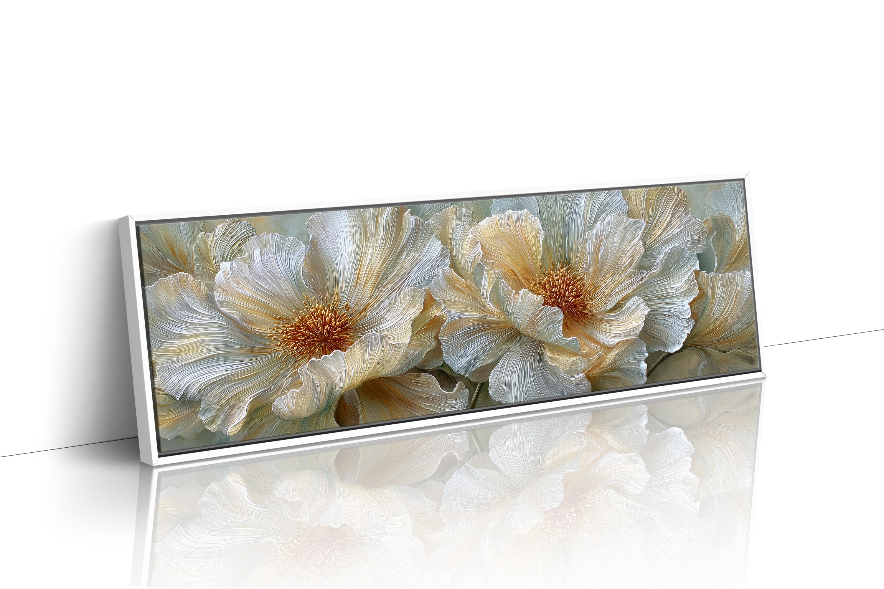 Golden Hearts Of White Blossoms