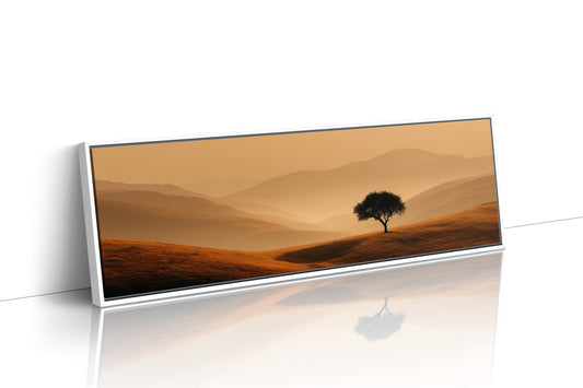 A Lone Tree In Golden Quiet