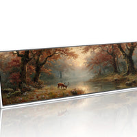 Autumn Stag By The Quiet Water