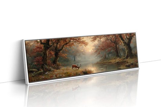 Autumn Stag By The Quiet Water