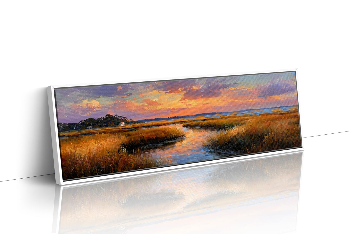 Golden Marsh Beneath A Painted Sky