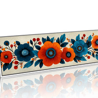 Bold Blooms in Autumn Blue